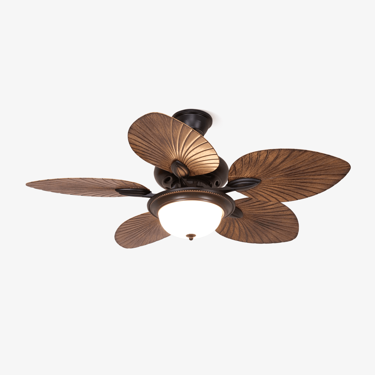 Virel Tropisches Holz Deckenventilator mit Beleuchtung