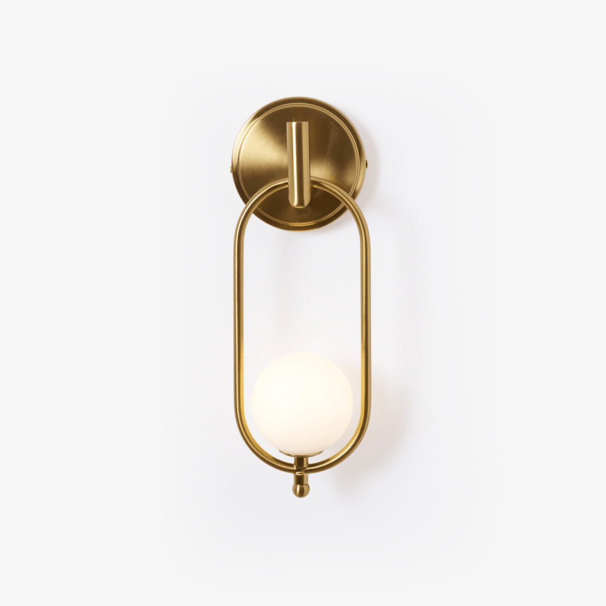 Cumirisra zeitgenössische minimalistische Messing-Glas-Wandleuchte