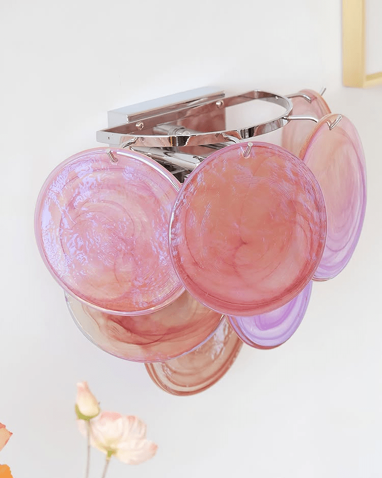 Velenina Wandleuchte Murano-Glasscheiben Kunst