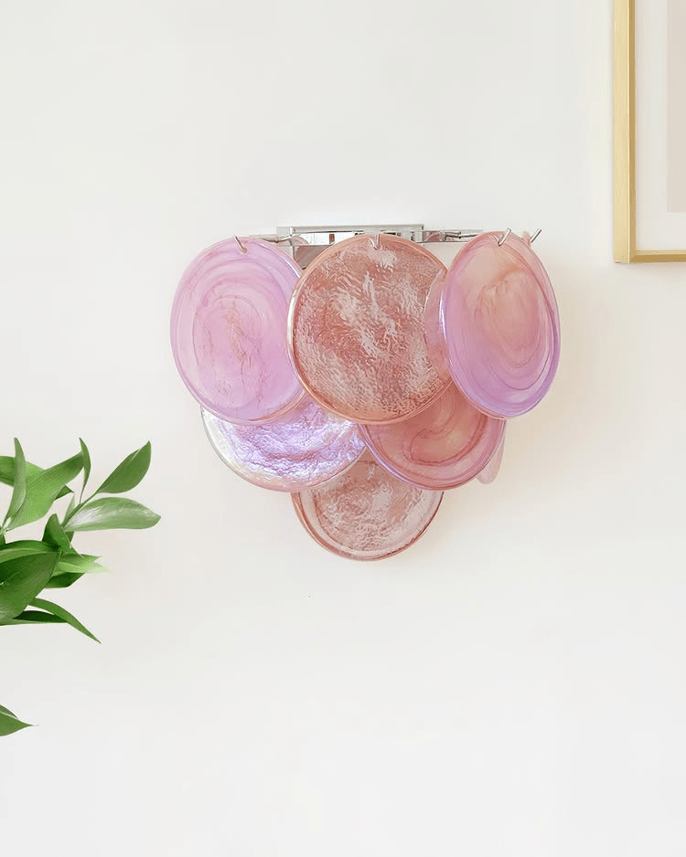 Velenina Wandleuchte Murano-Glasscheiben Kunst