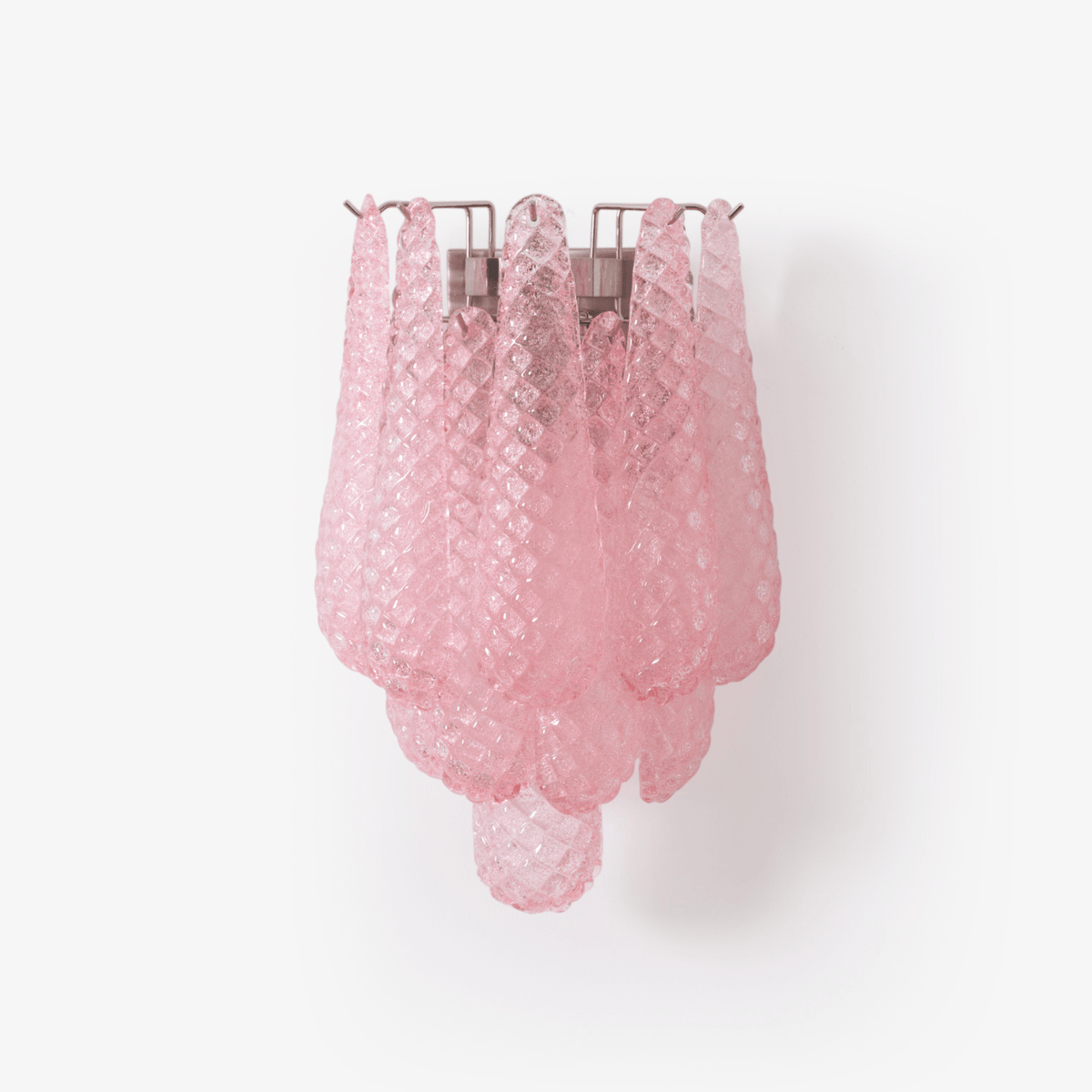 Liorelaria Wandleuchte Pink Tränenform-Glas Florale Kunst