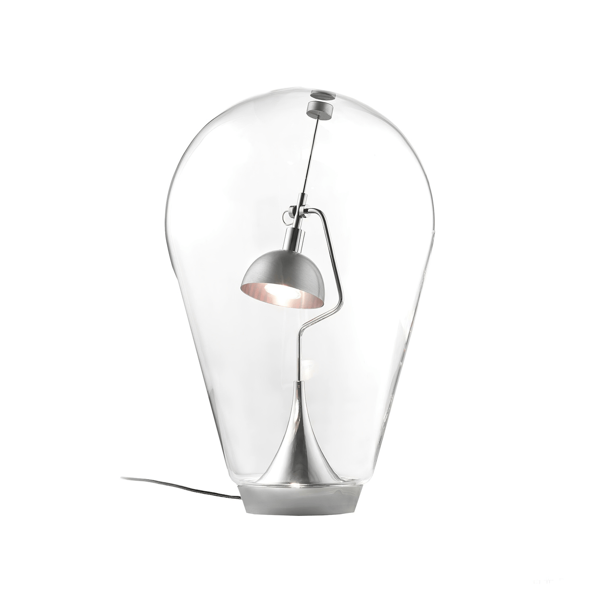 Veroce Glas-Industrie-Tischleuchte