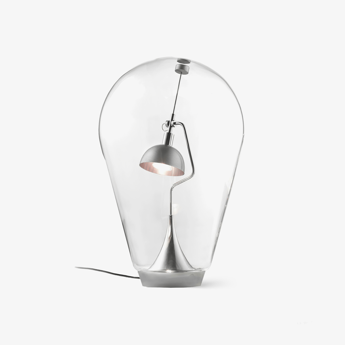 Veroce Glas-Industrie-Tischleuchte