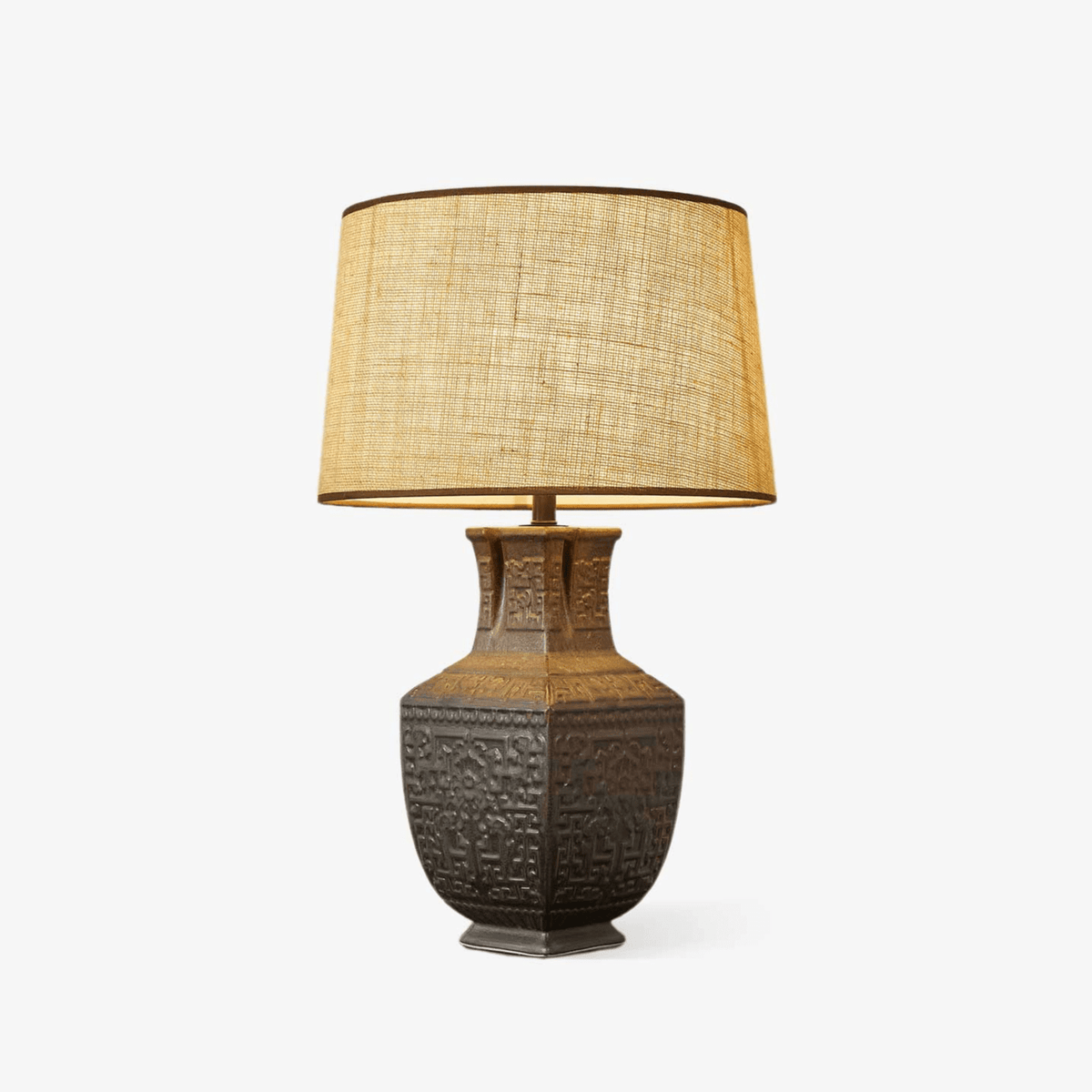 Echo Vintage-Stoff-Tischleuchte