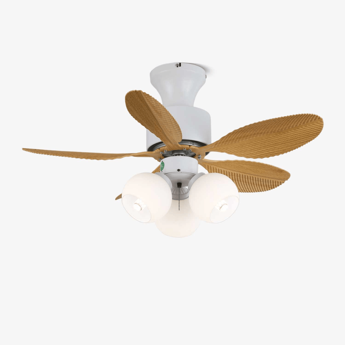 Althea Vintage Holzaufsatz Deckenventilator mit Beleuchtung