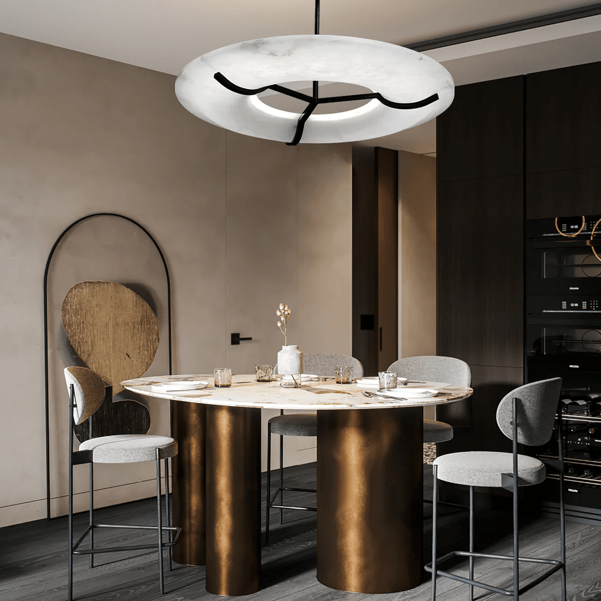 Uvare Kronleuchter aus Alabaster