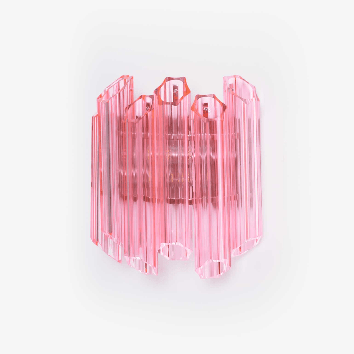 Aurora Wandleuchte Rosa Murano-Glasrohr