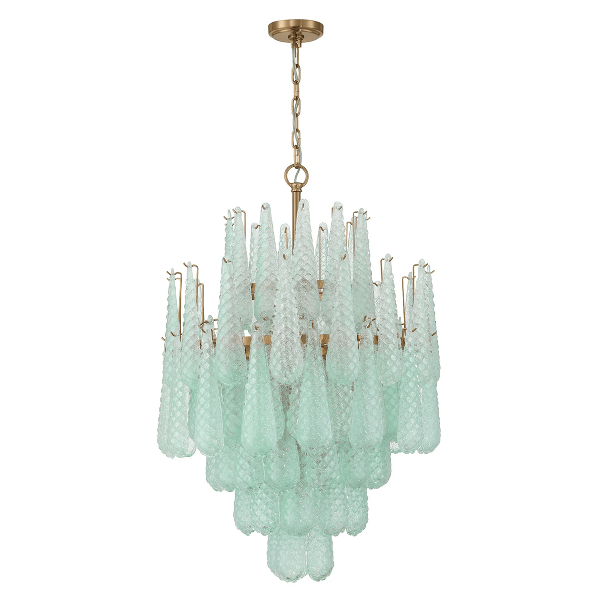Velorian Kronleuchter Kronleuchte Tropfenform Texturiertes Glas Elegant