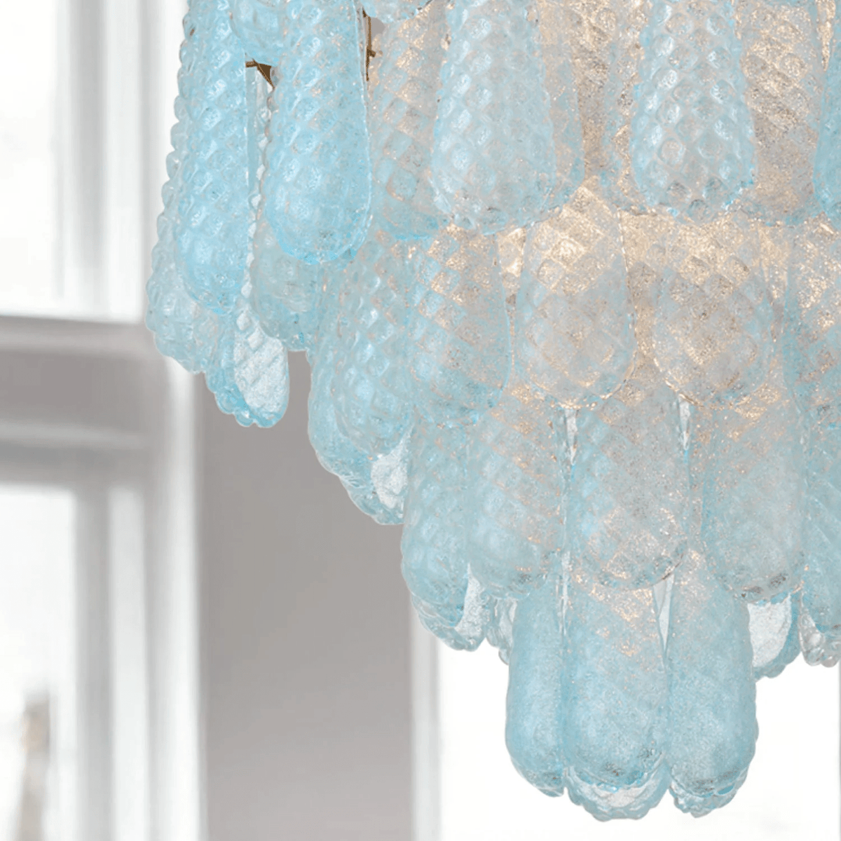 Velorian Kronleuchter Kronleuchte Tropfenform Texturiertes Glas Elegant