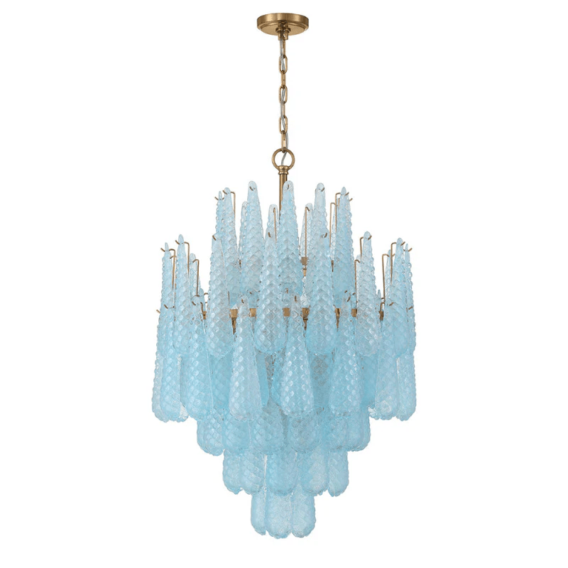 Velorian Kronleuchter Kronleuchte Tropfenform Texturiertes Glas Elegant