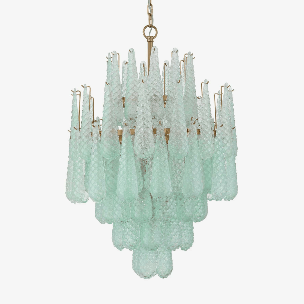 Velorian Kronleuchter Kronleuchte Tropfenform Texturiertes Glas Elegant