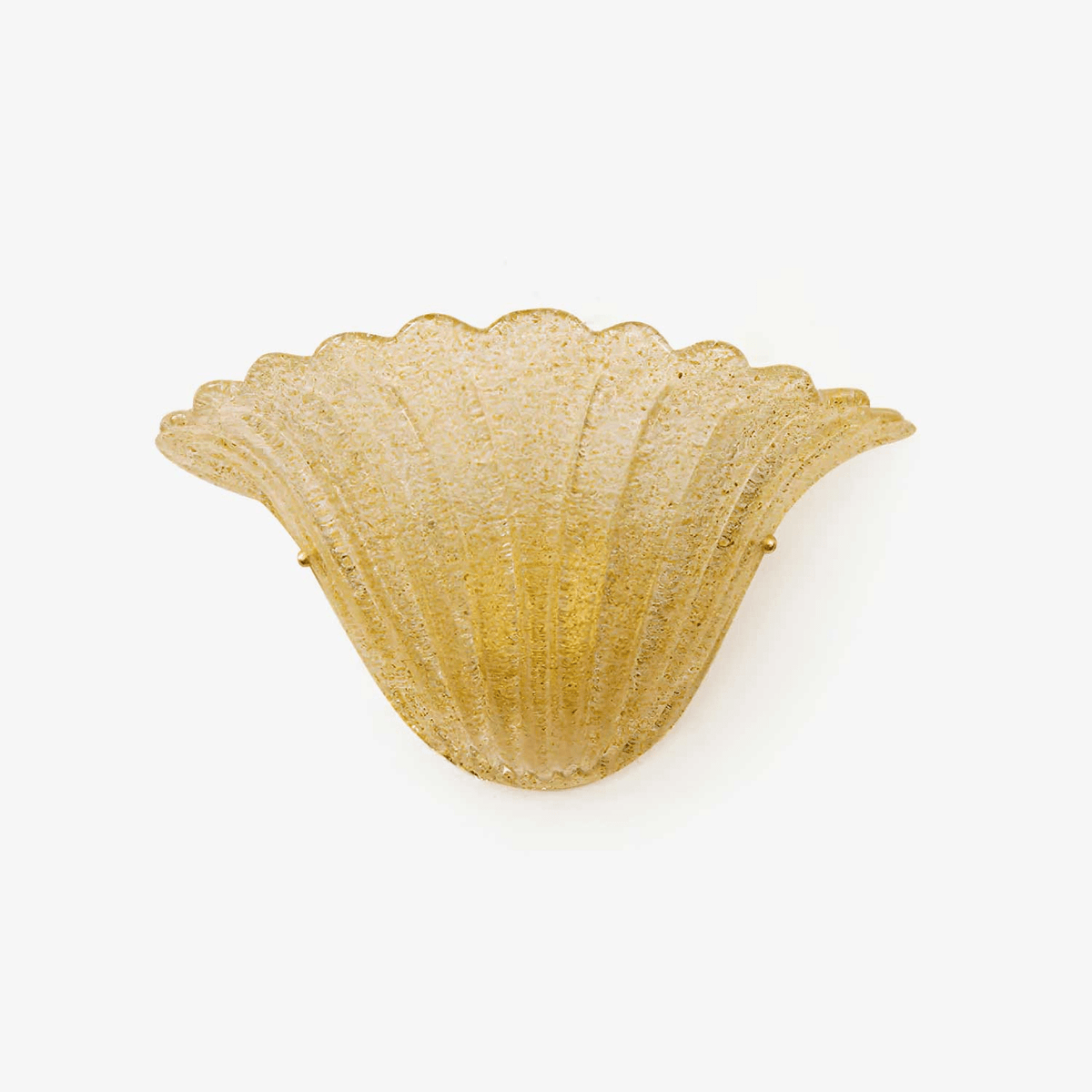 Celoeria Wandleuchte mit geschwungener Kante aus strukturiertem Glas in elegantem Design