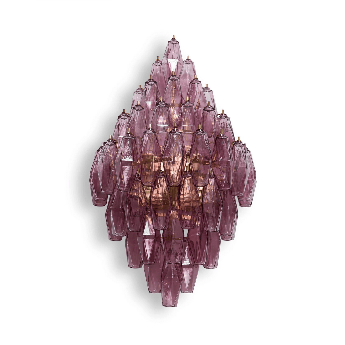 Lumuaine Wandleuchte Bernstein Diamant Polyeder Vintage