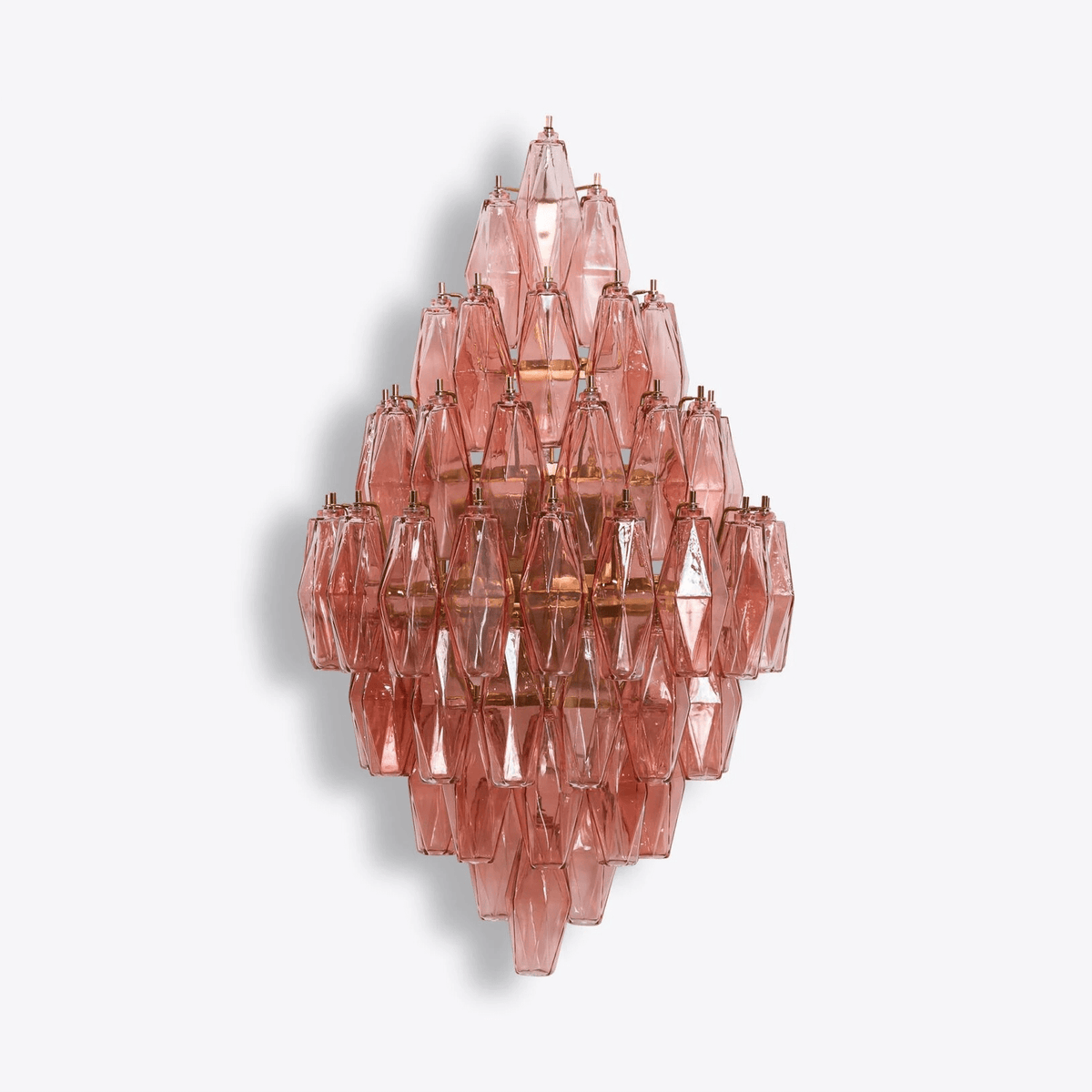 Lumuaine Wandleuchte Bernstein Diamant Polyeder Vintage
