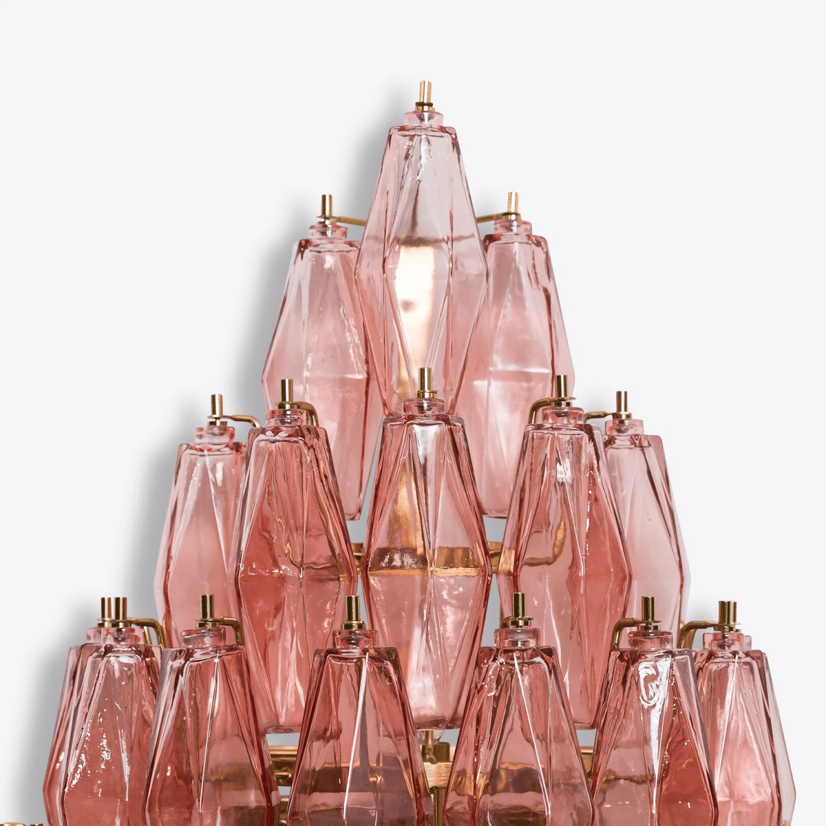 Lumuaine Wandleuchte Bernstein Diamant Polyeder Vintage