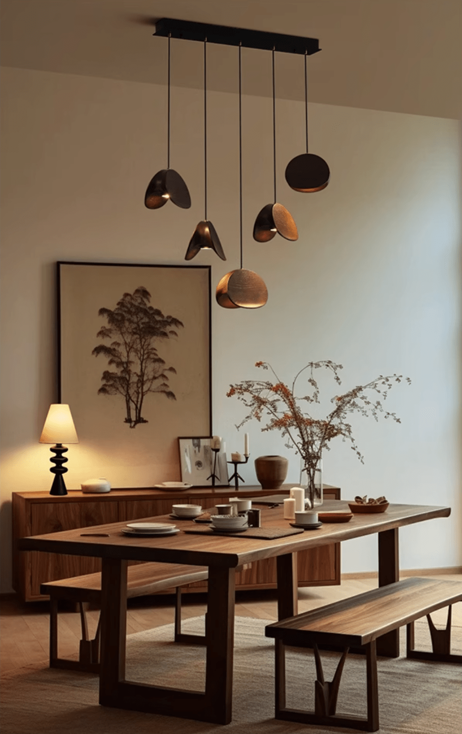 Tavro Minimalistische Pendelleuchte aus Holz
