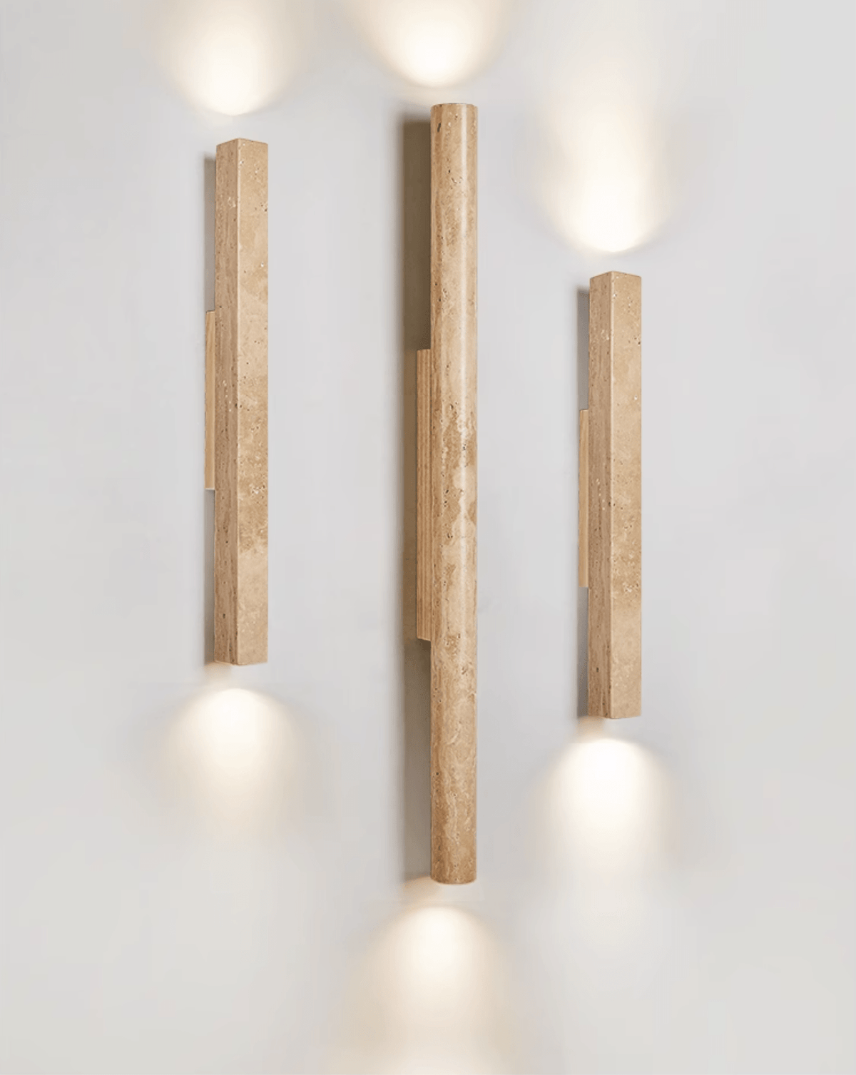 Noriira Minimalistische Wandleuchte aus Travertin