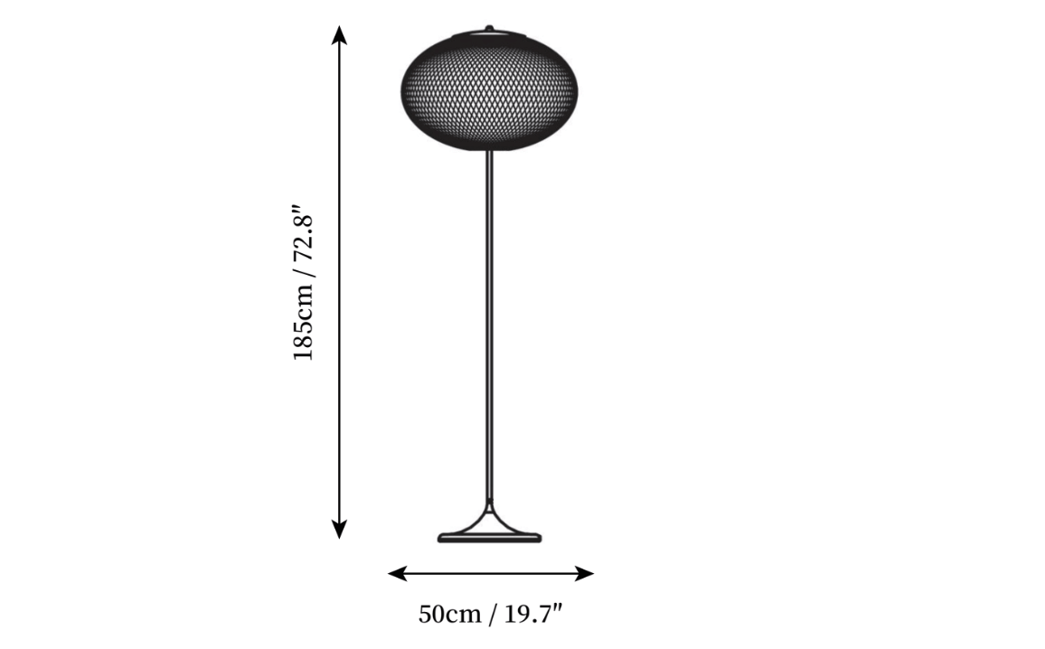 Ilsolyre Industrielle Mesh-Stehleuchte