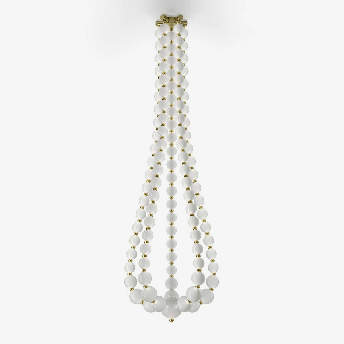 PearlCascade Kronleuchter aus Glas mit Kugeln