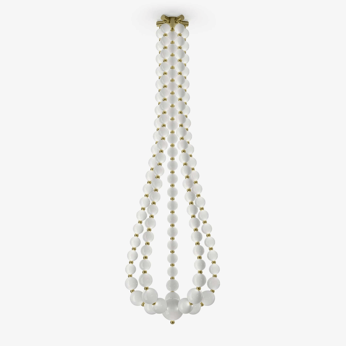PearlCascade Kronleuchter aus Glas mit Kugeln