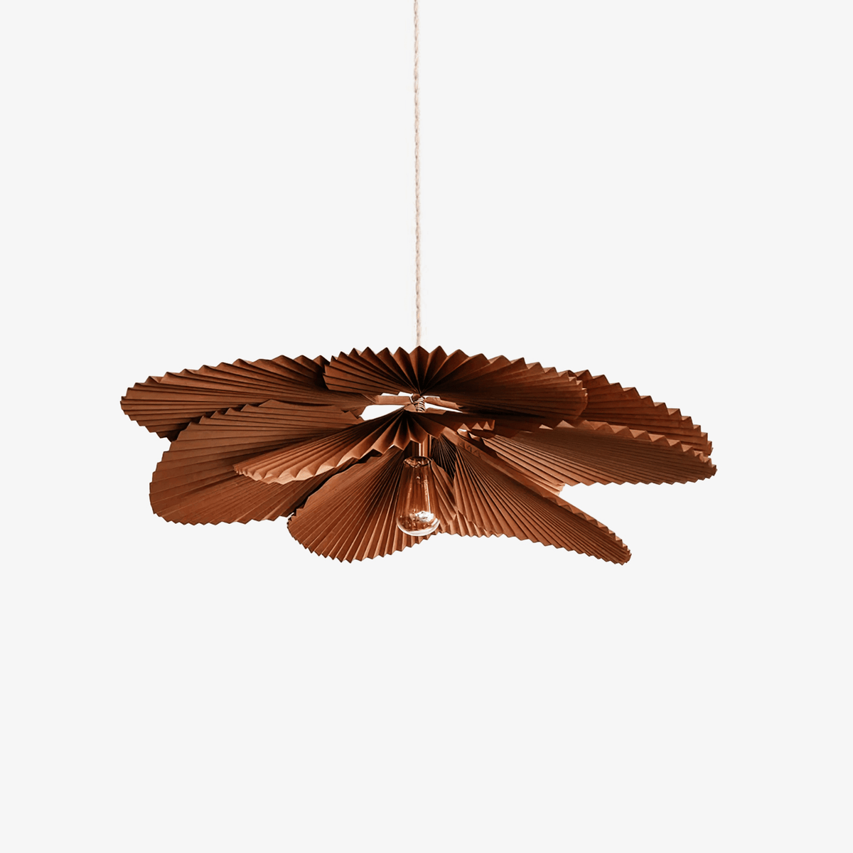 Wilto Pendelleuchte Lotus-Blatt gefalteter Papier floral