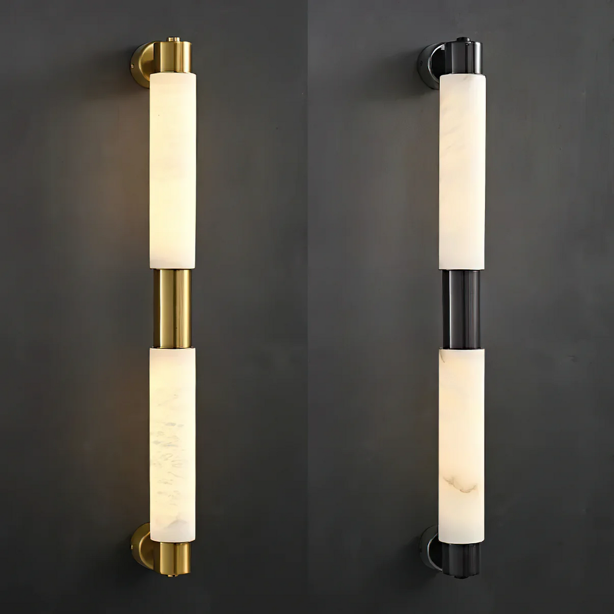 Ospix Wandleuchte aus Alabaster in Messing