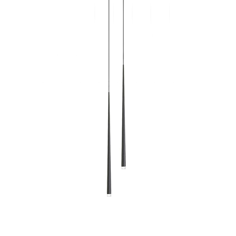 Reveno Kronleuchter Slender Cone Linear Schwarz Minimalistisch