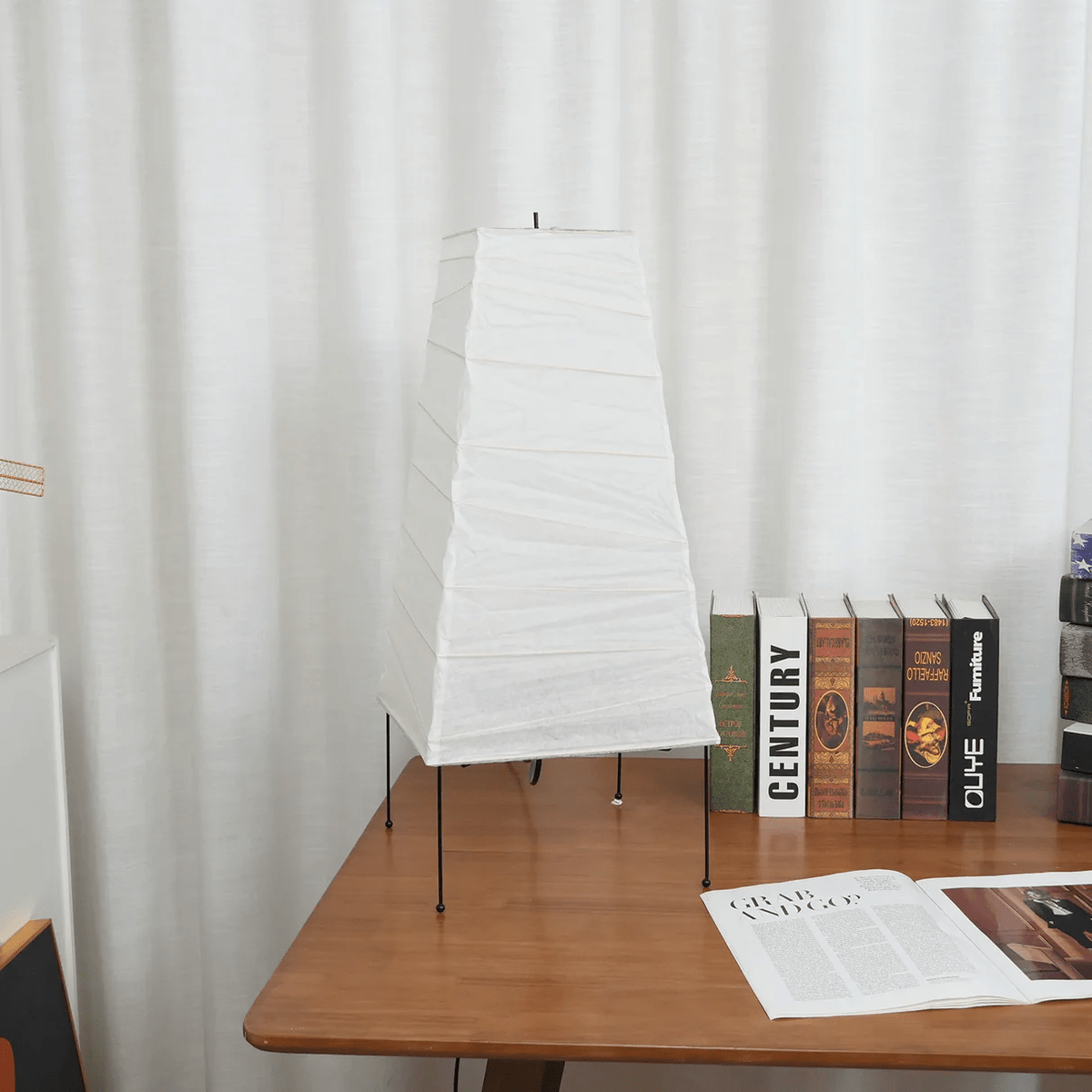 Piaaraya Minimalistische Tischleuchte aus Papier