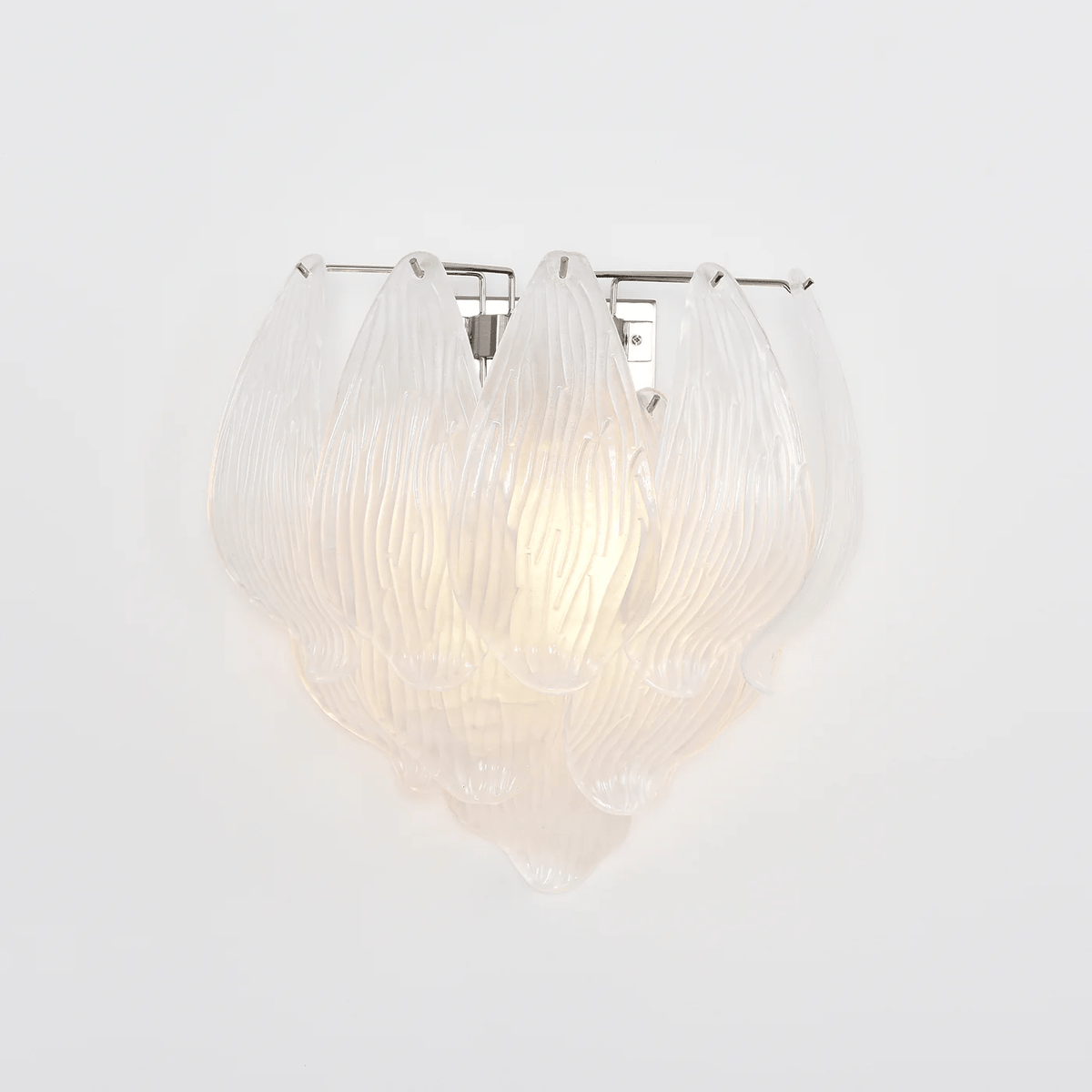 Lioriniella Wandleuchte aus Murano-Glas in Petal-Form mit matten kaskadierenden Blättern