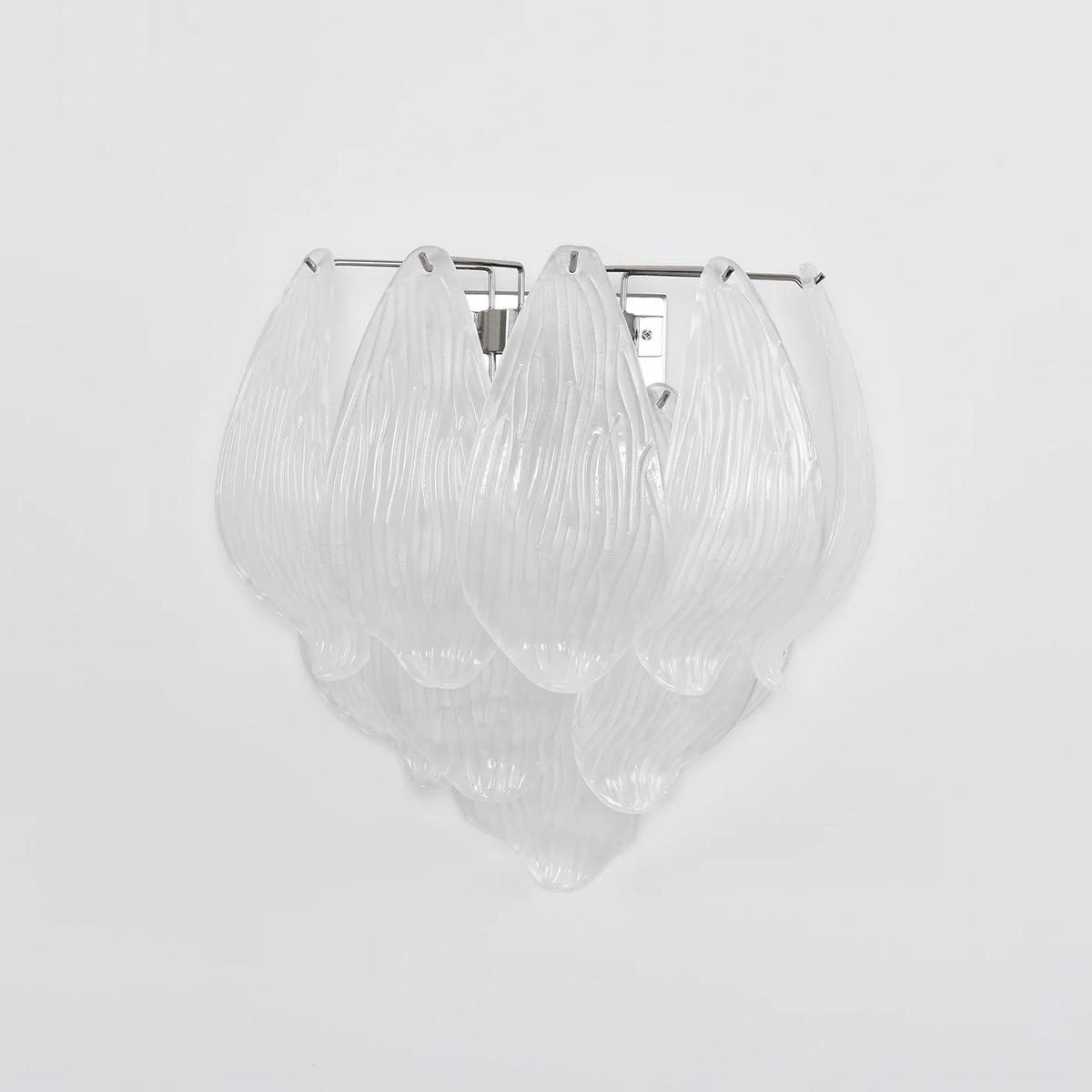 Lioriniella Wandleuchte aus Murano-Glas in Petal-Form mit matten kaskadierenden Blättern