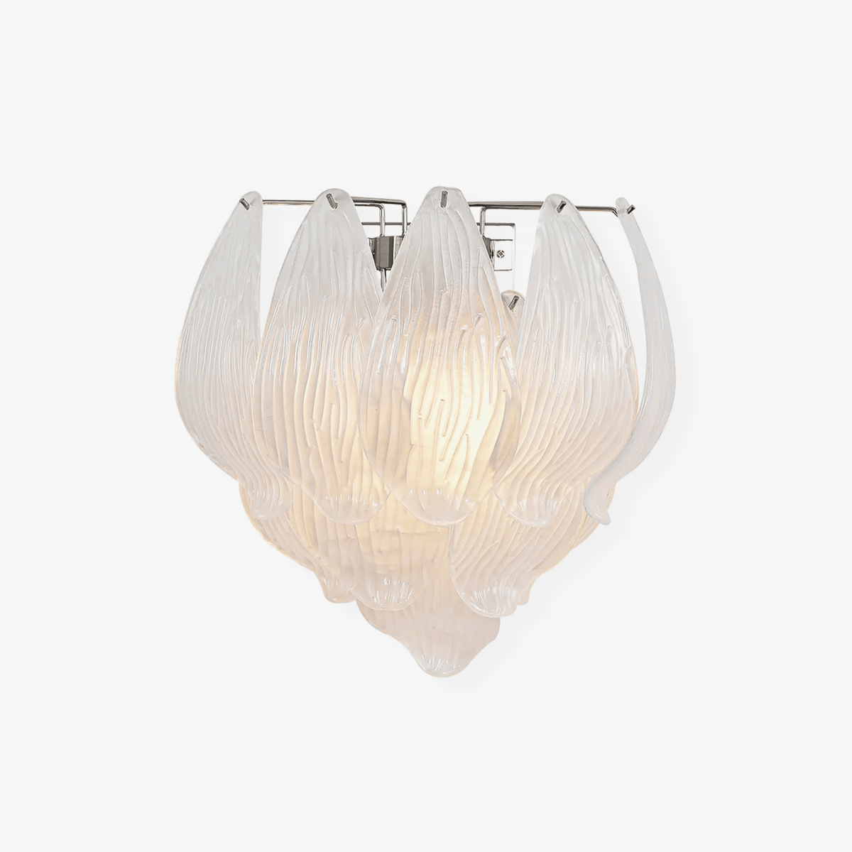 Lioriniella Wandleuchte aus Murano-Glas in Petal-Form mit matten kaskadierenden Blättern