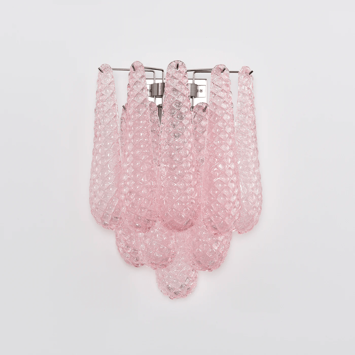 Liorelaria Wandleuchte Pink Tränenform-Glas Florale Kunst
