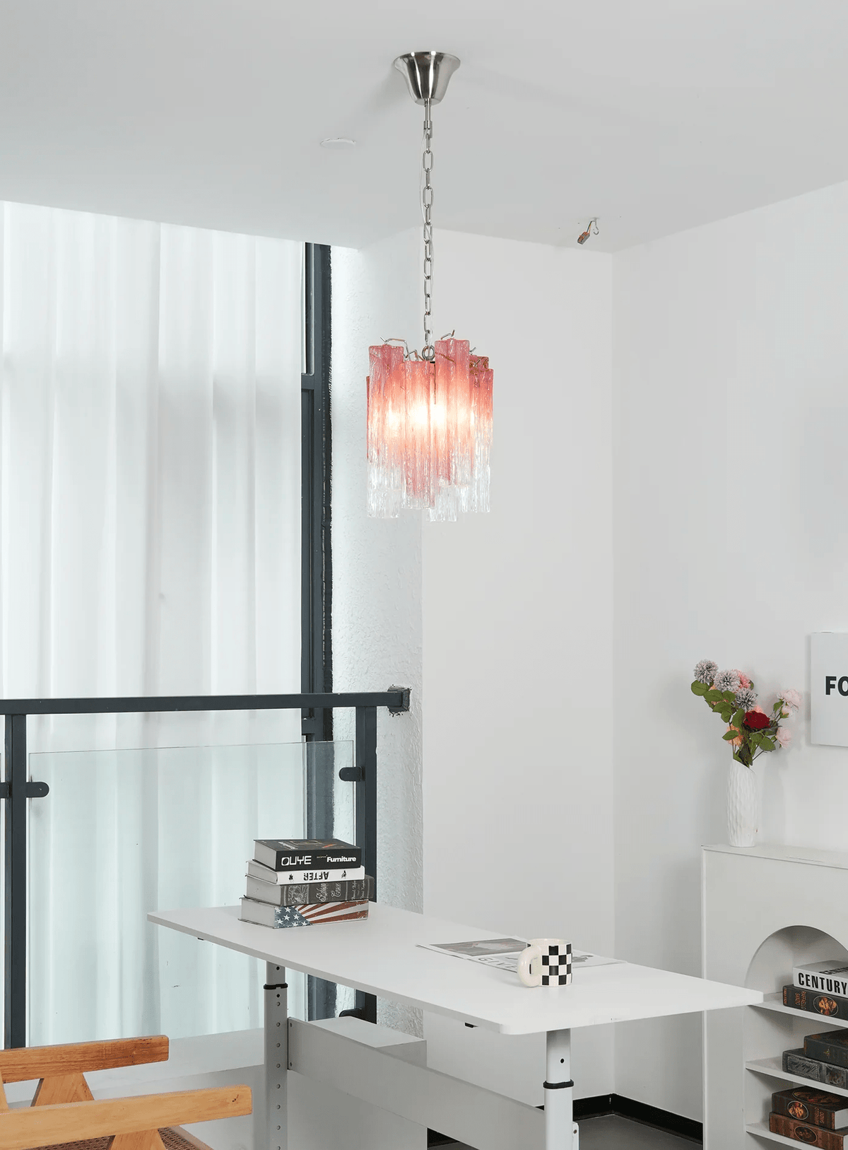 Lioroella Kronleuchter Pink Gradient Murano-Glas