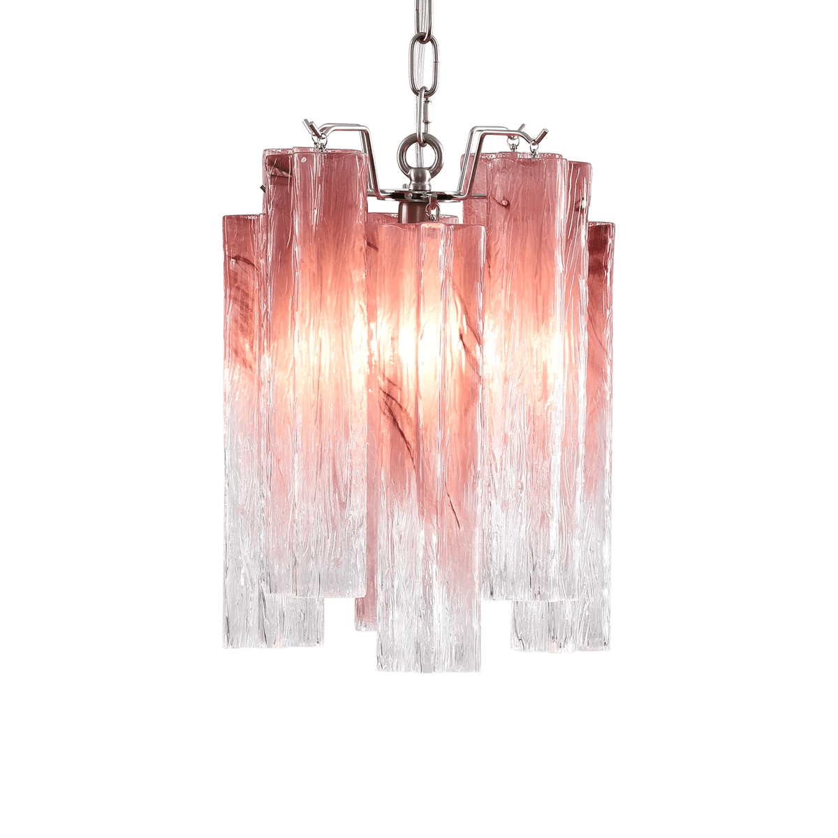 Lioroella Kronleuchter Pink Gradient Murano-Glas