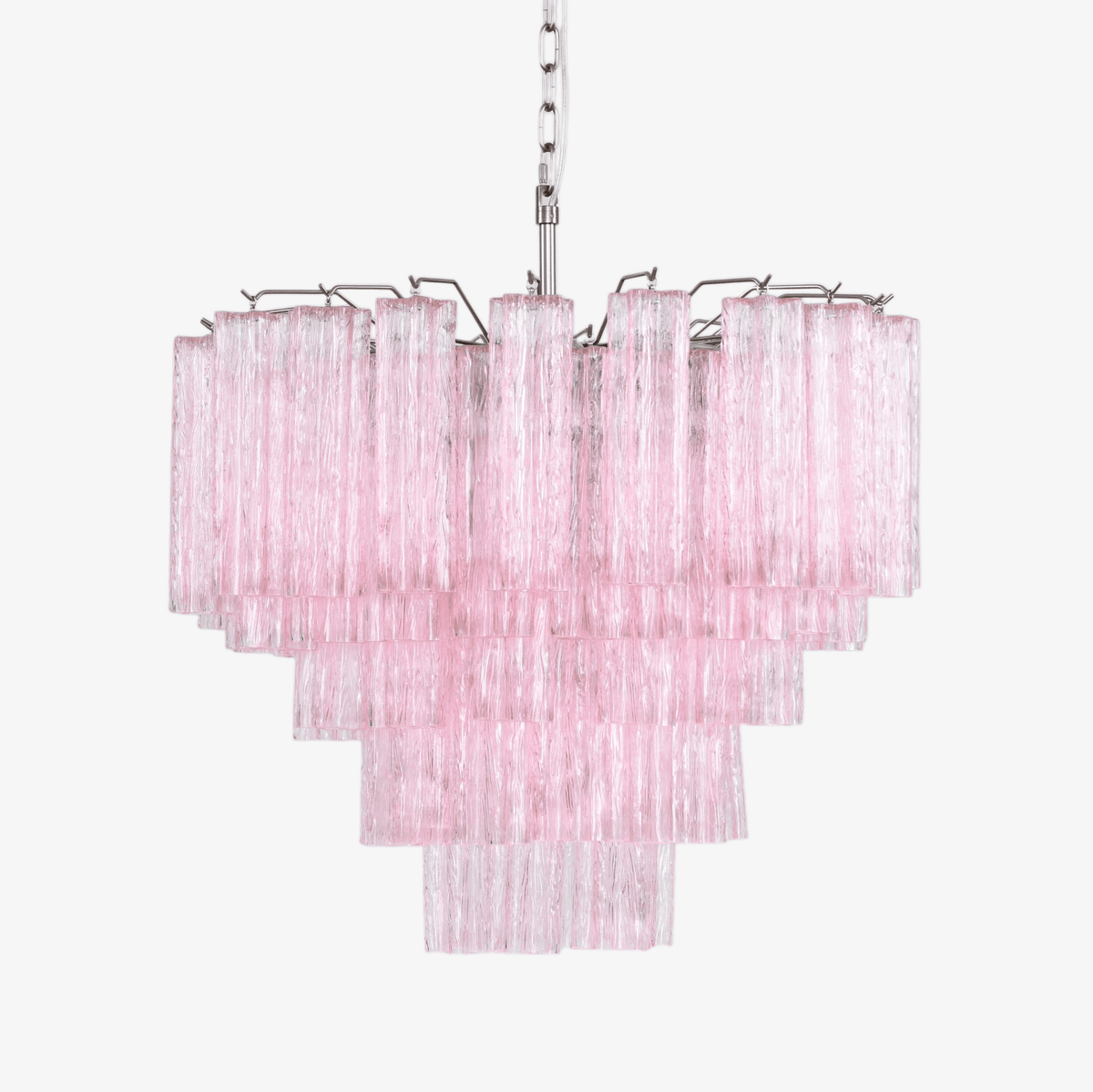 Celoora Kronleuchter Rosa Glas Mehrstufig Romantischer Glanz