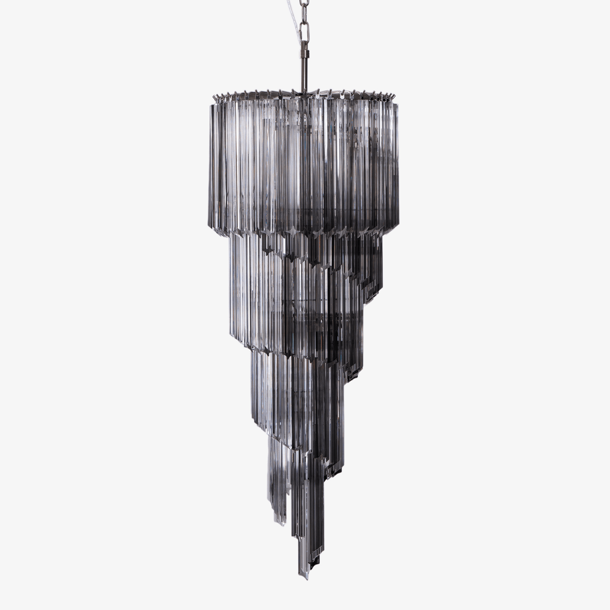 Velarella Kronleuchter Rauchglas Spiral