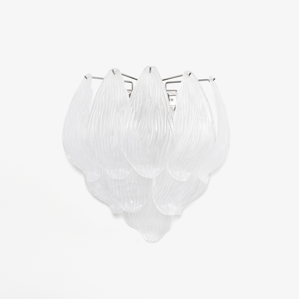 Lioriniella Wandleuchte aus Murano-Glas in Petal-Form mit matten kaskadierenden Blättern