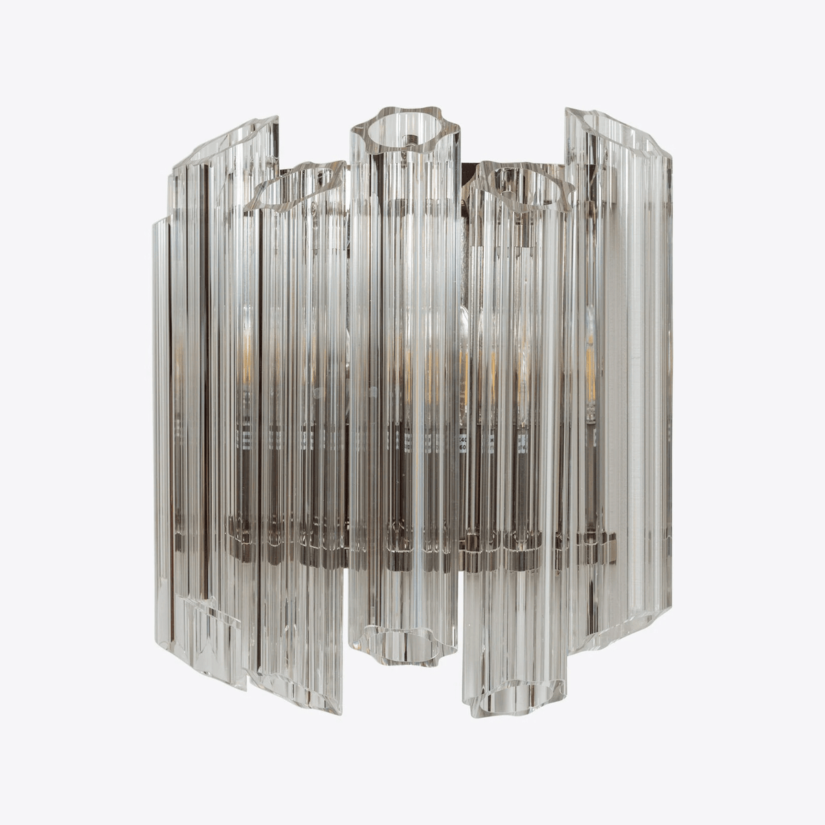 Celalaria Wandleuchte Transparent Murano-Glasröhren Kaskade