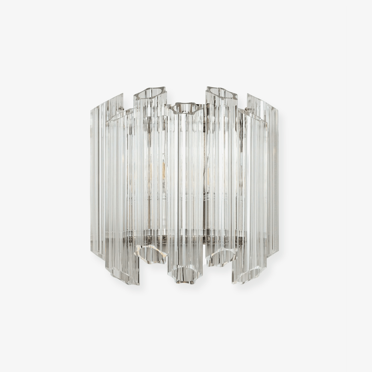 Celalaria Wandleuchte Transparent Murano-Glasröhren Kaskade