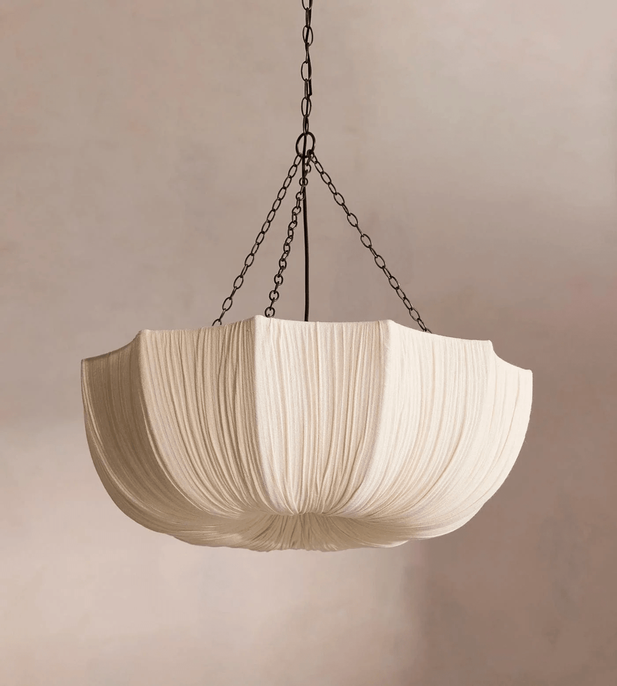 Hopty Vintage-Stoff-Pendelleuchte