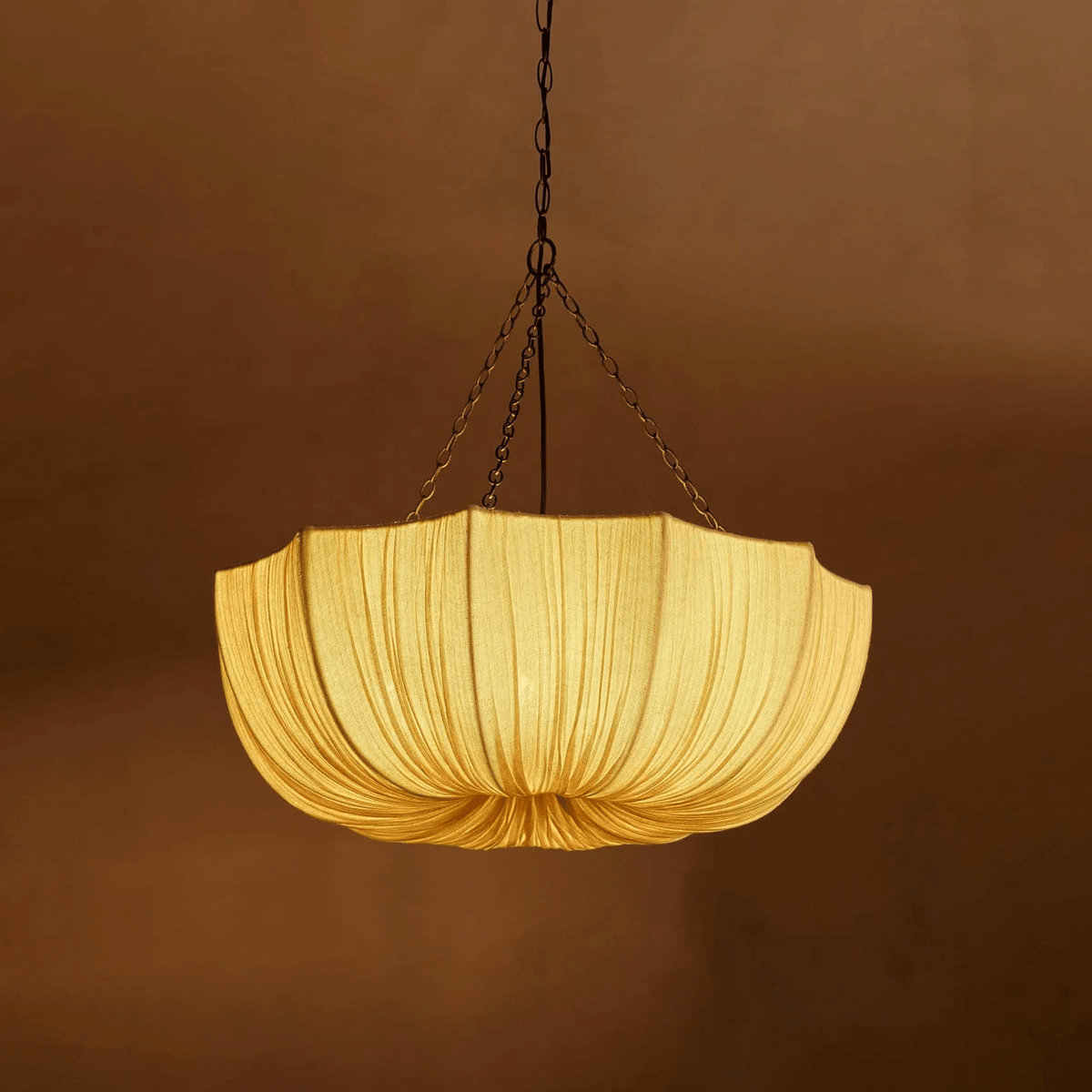 Hopty Vintage-Stoff-Pendelleuchte