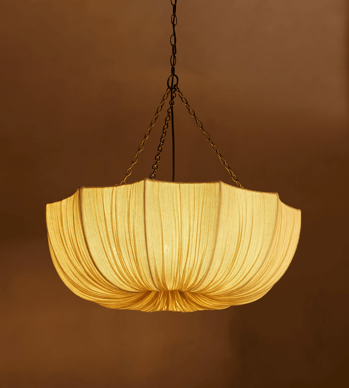 Hopty Vintage-Stoff-Pendelleuchte