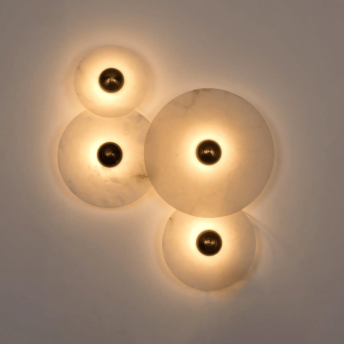 Albireria Minimalistische Alabaster-Deckenleuchte