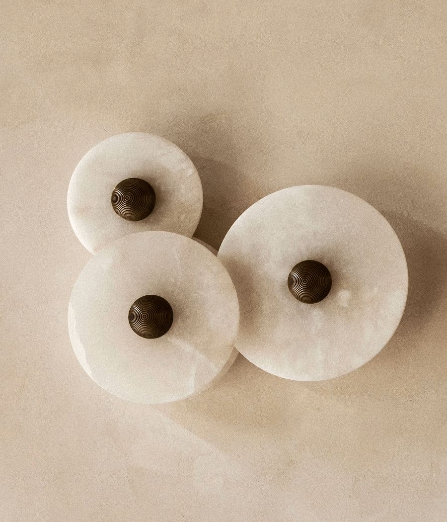 Albireria Minimalistische Alabaster-Deckenleuchte