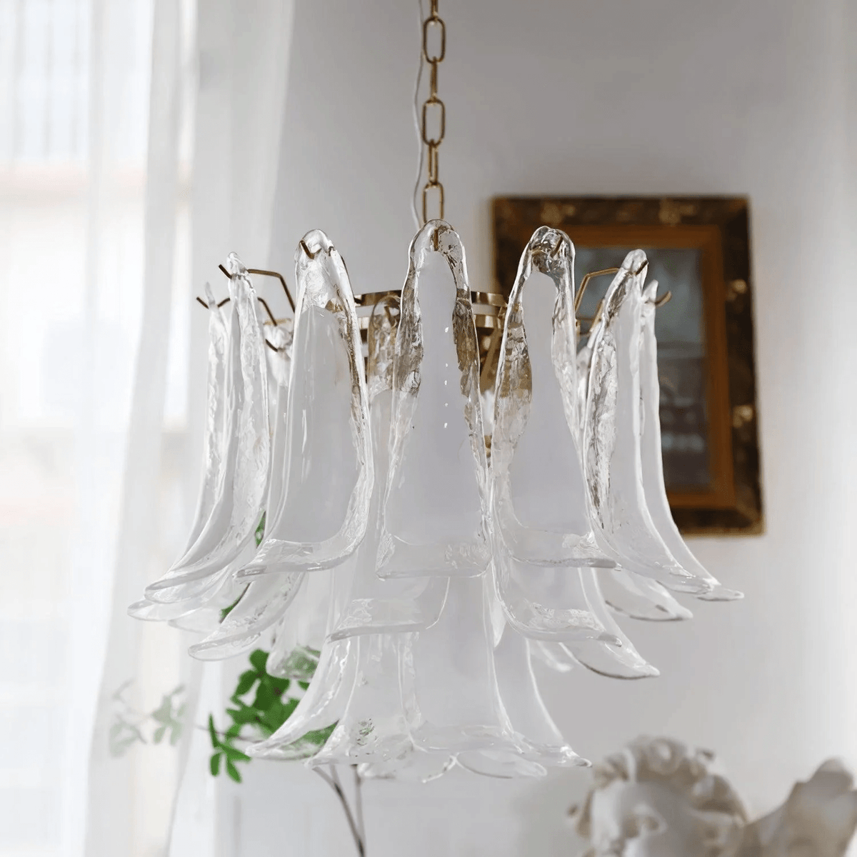 Eiroeon Kronleuchter Murano-Glas mehrstufig italienisch