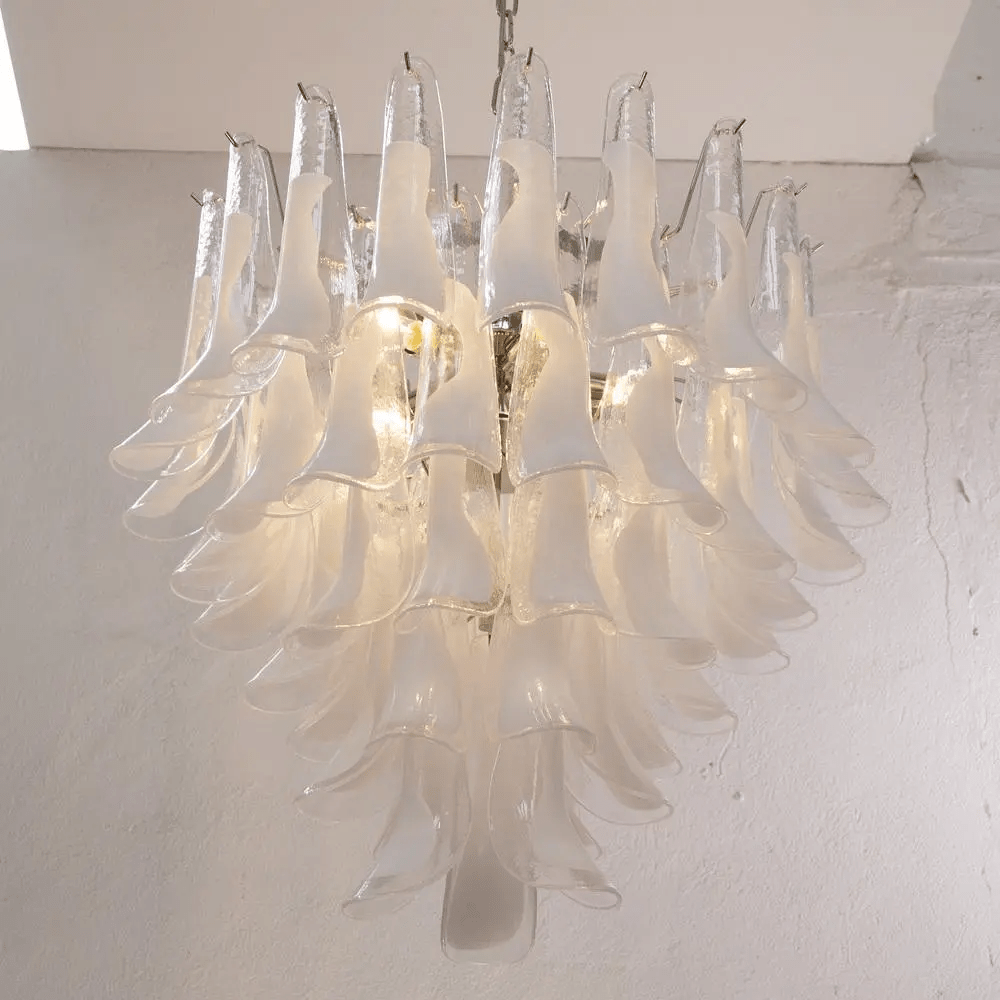 Eiroeon Kronleuchter Murano-Glas mehrstufig italienisch