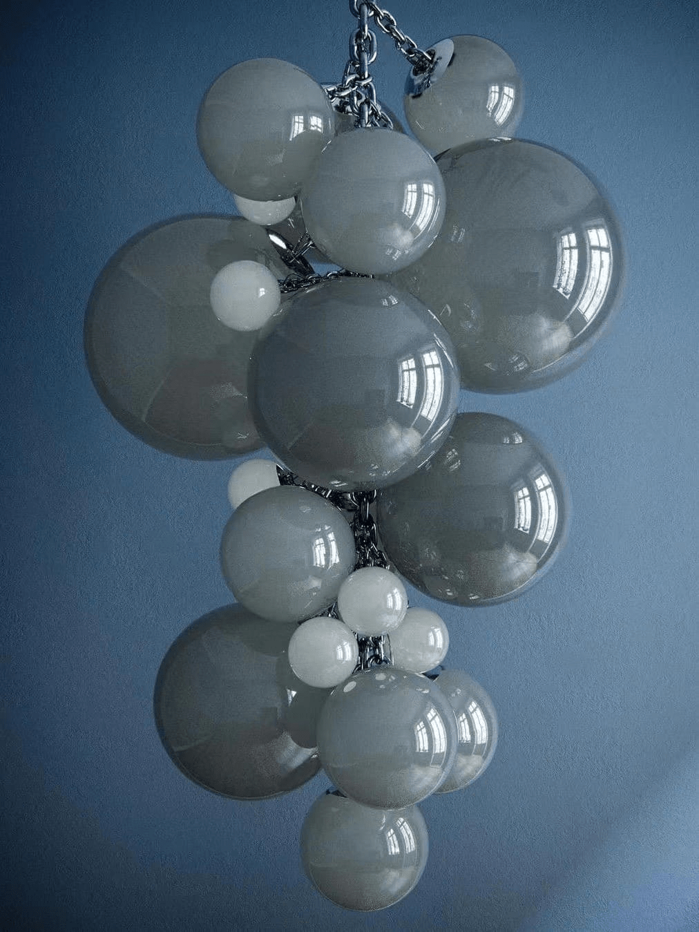 Blixo Kronleuchter Murano-Glas Traubenform Kunst Art Deco