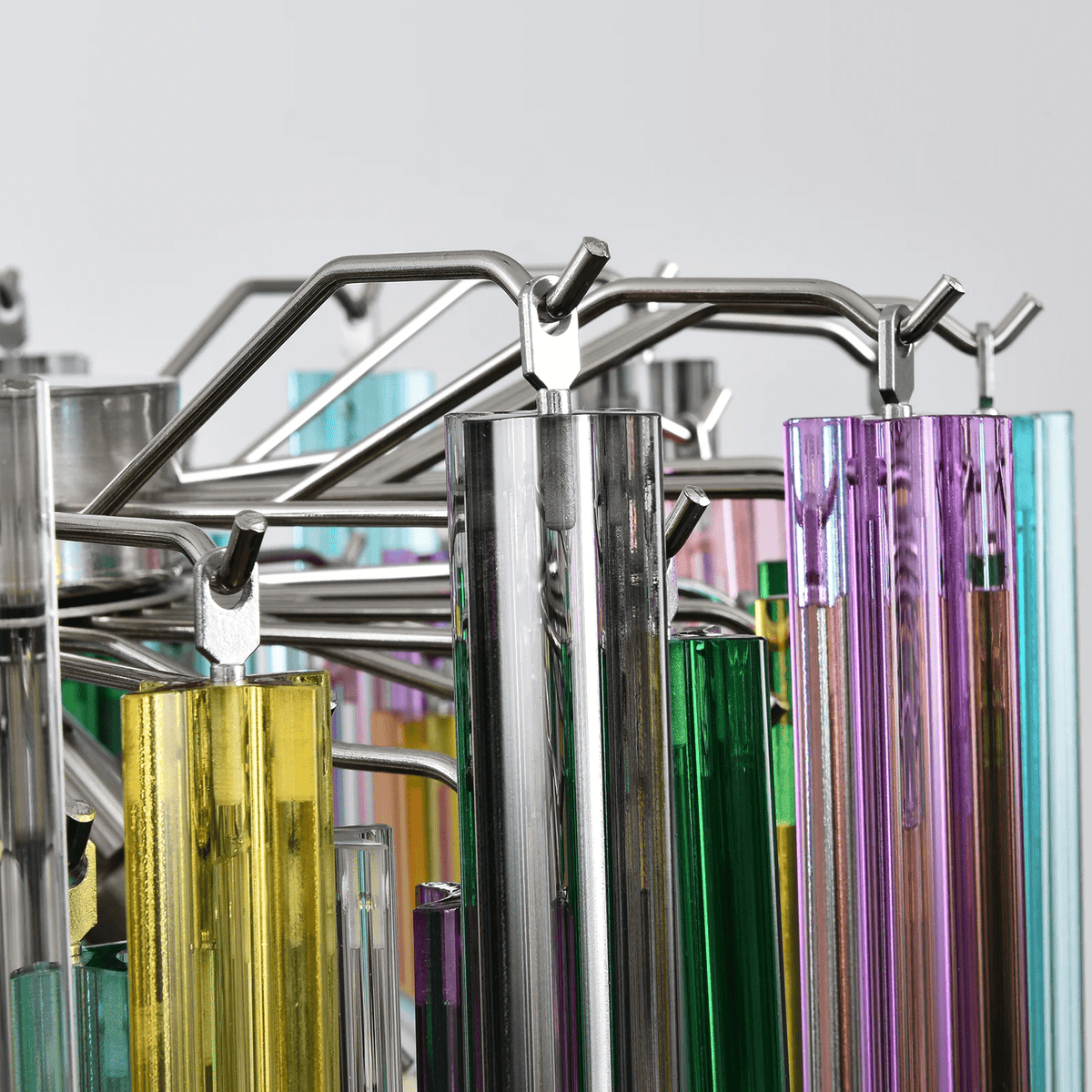Celorelle Kronleuchter aus Murano-Glas in Mehrfarbigem Prismen-Design