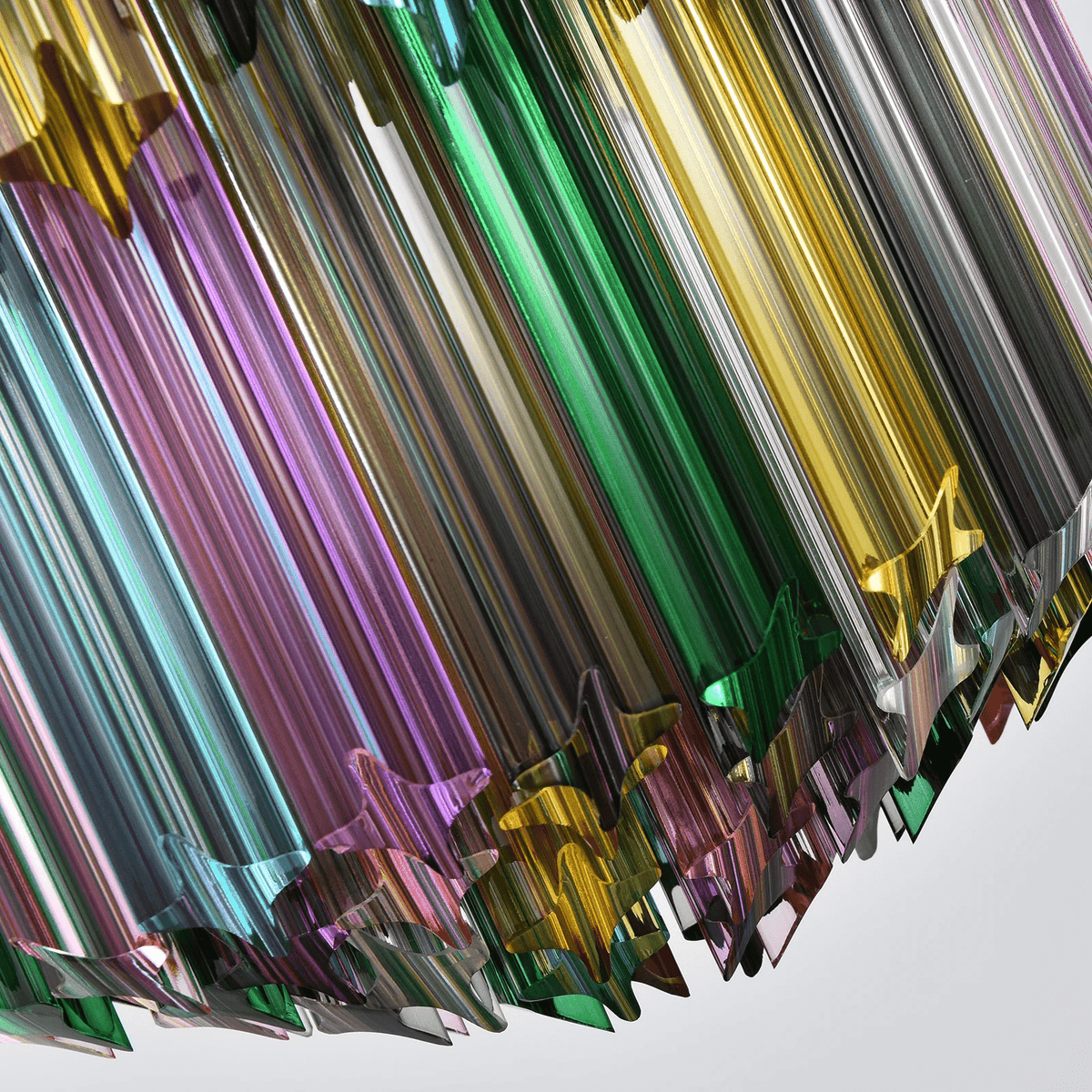 Celorelle Kronleuchter aus Murano-Glas in Mehrfarbigem Prismen-Design