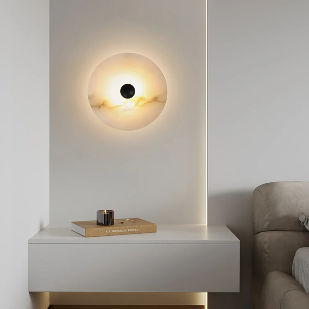 Albireria Minimalistische Alabaster-Deckenleuchte